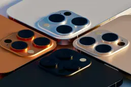 Render of four iPhone 13 Pros